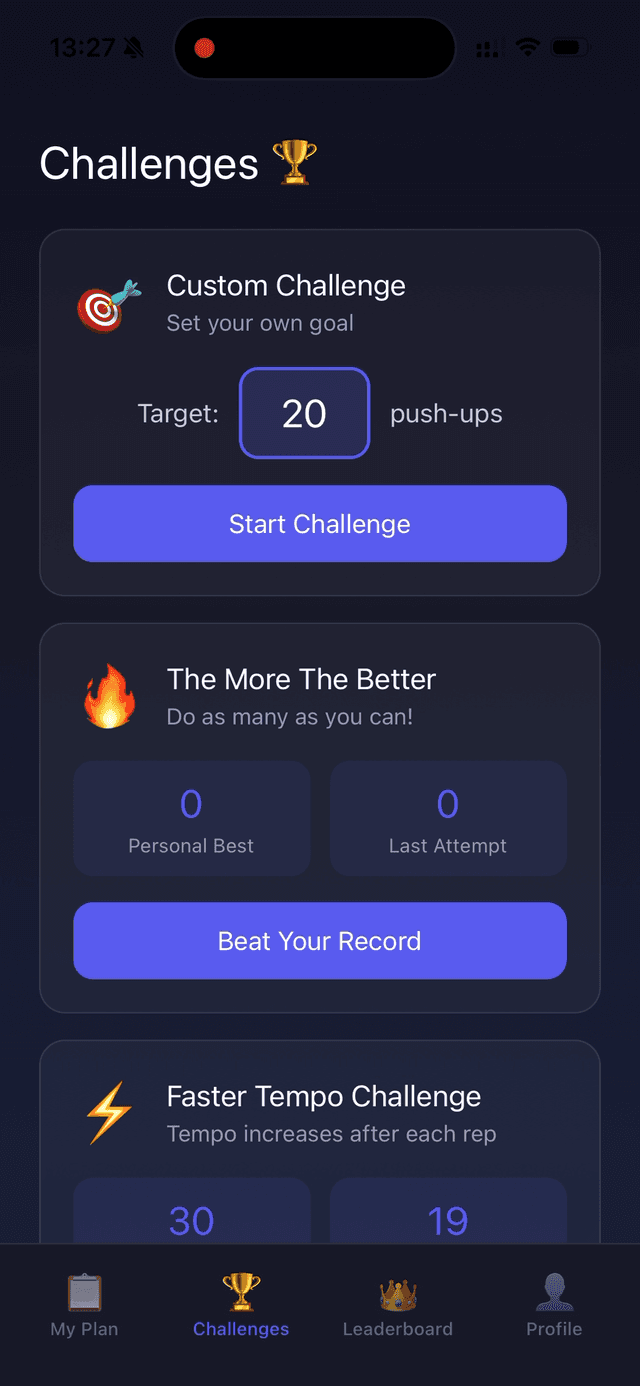Push Arena App Screenshot 9 - Workout Tracking